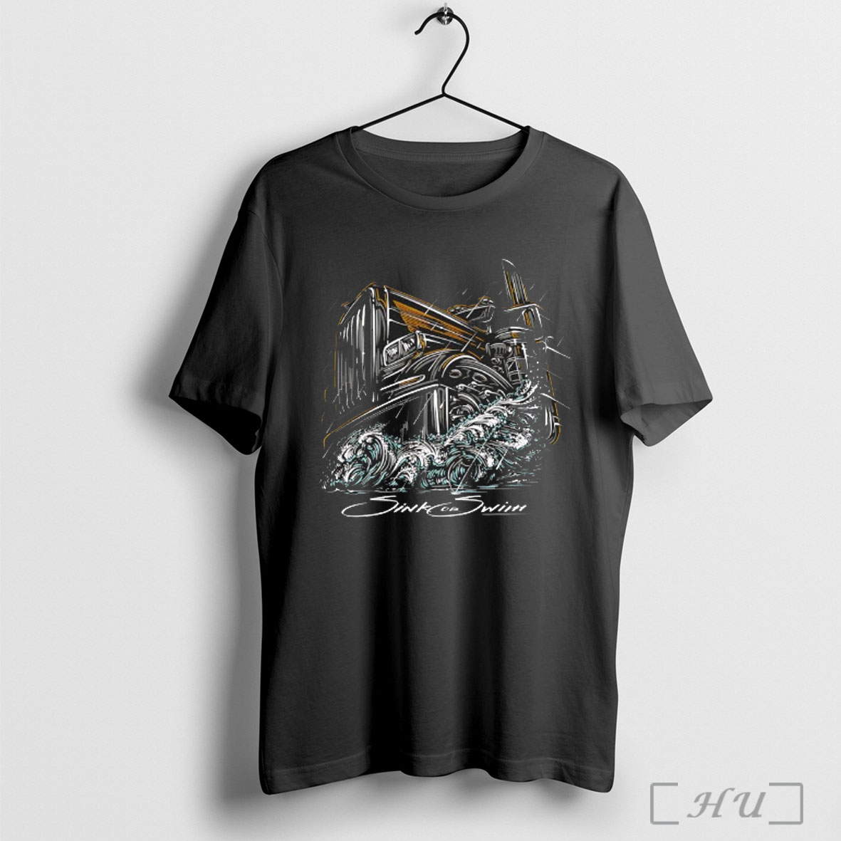 Officials Sink Or Swim Tractor In The Rain Road Transport T Shirt Sweatshirt