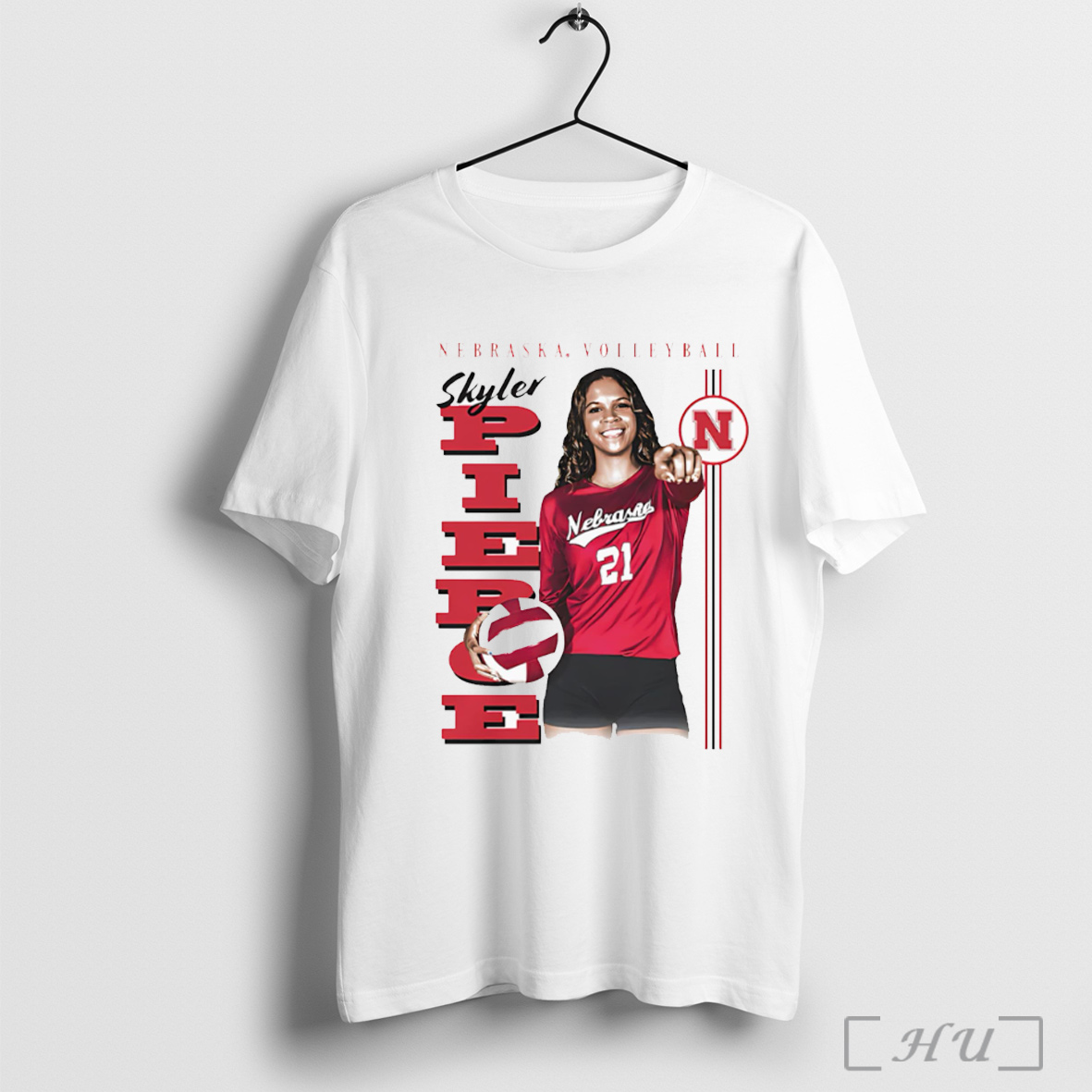 Officials Skyler Pierce Nebraska Volleyball Retro White T Shirt Sweatshirt