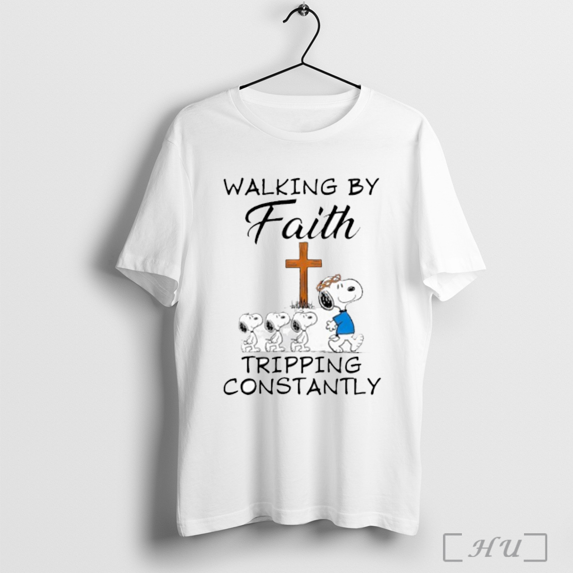 Officials Snoopy Walking By Faith Tripping Constantly T Shirt Sweatshirt