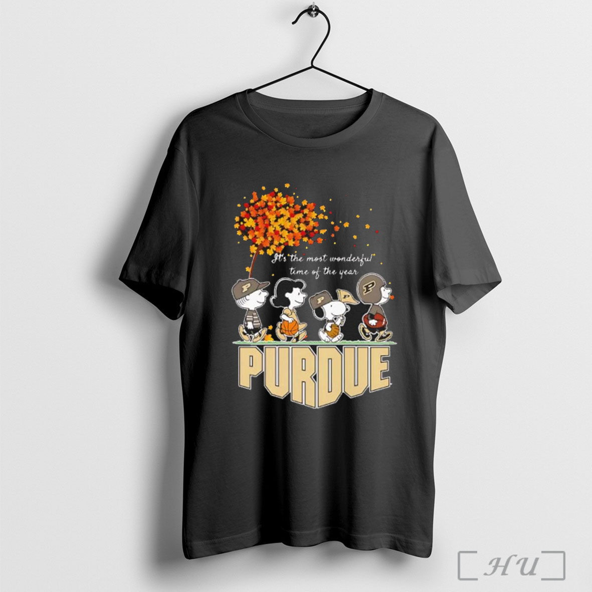 Officials Snoopy And Friends Purdue Sports Team Its The Most Wonderful Time Of The Year Autumn T Shirt Sweatshirt