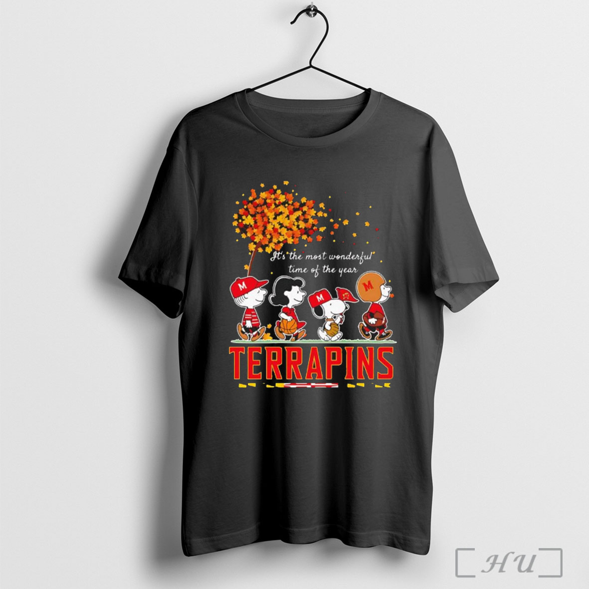 Officials Snoopy And Friends Terrapins Sports Team Its The Most Wonderful Time Of The Year Autumn T Shirt Sweatshirt