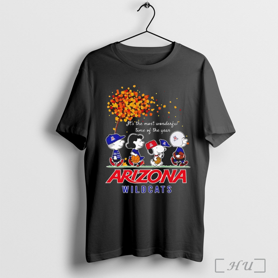 Officials Snoopy And Friends X Arizona Wildcats Sports Team Its The Most Wonderful Time Of The Year Autumn T Shirt Sweatshirt