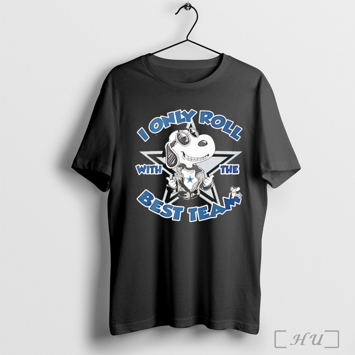 Officials Snopy Dallas Cowboys I Only Roll With The Best Team T Shirt Black T Shirt Sweatshirt
