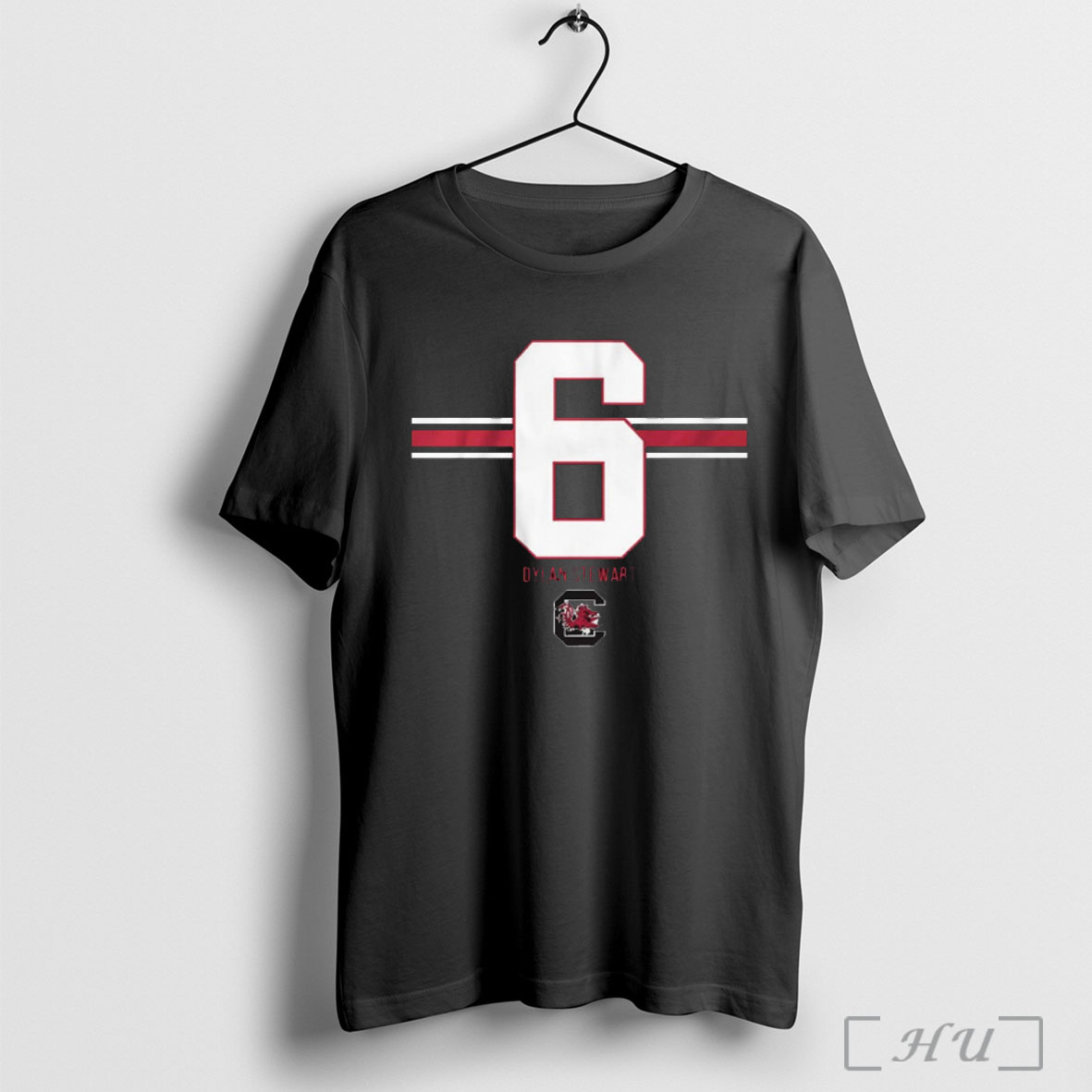 Officials South Carolina Gamecocks Football Dylan Stewart 6 Stripe T Shirt Sweatshirt