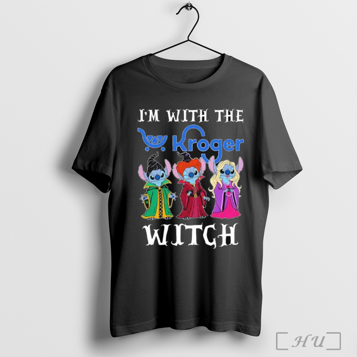 Officials Stitch And Hocus Pocus X Kroger Im With The Witch Halloween T Shirt Sweatshirt