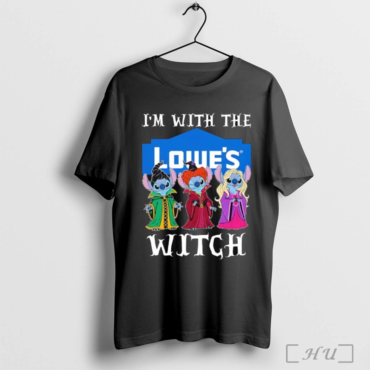 Officials Stitch And Hocus Pocus X Lowes Im With The Witch Halloween T Shirt Sweatshirt