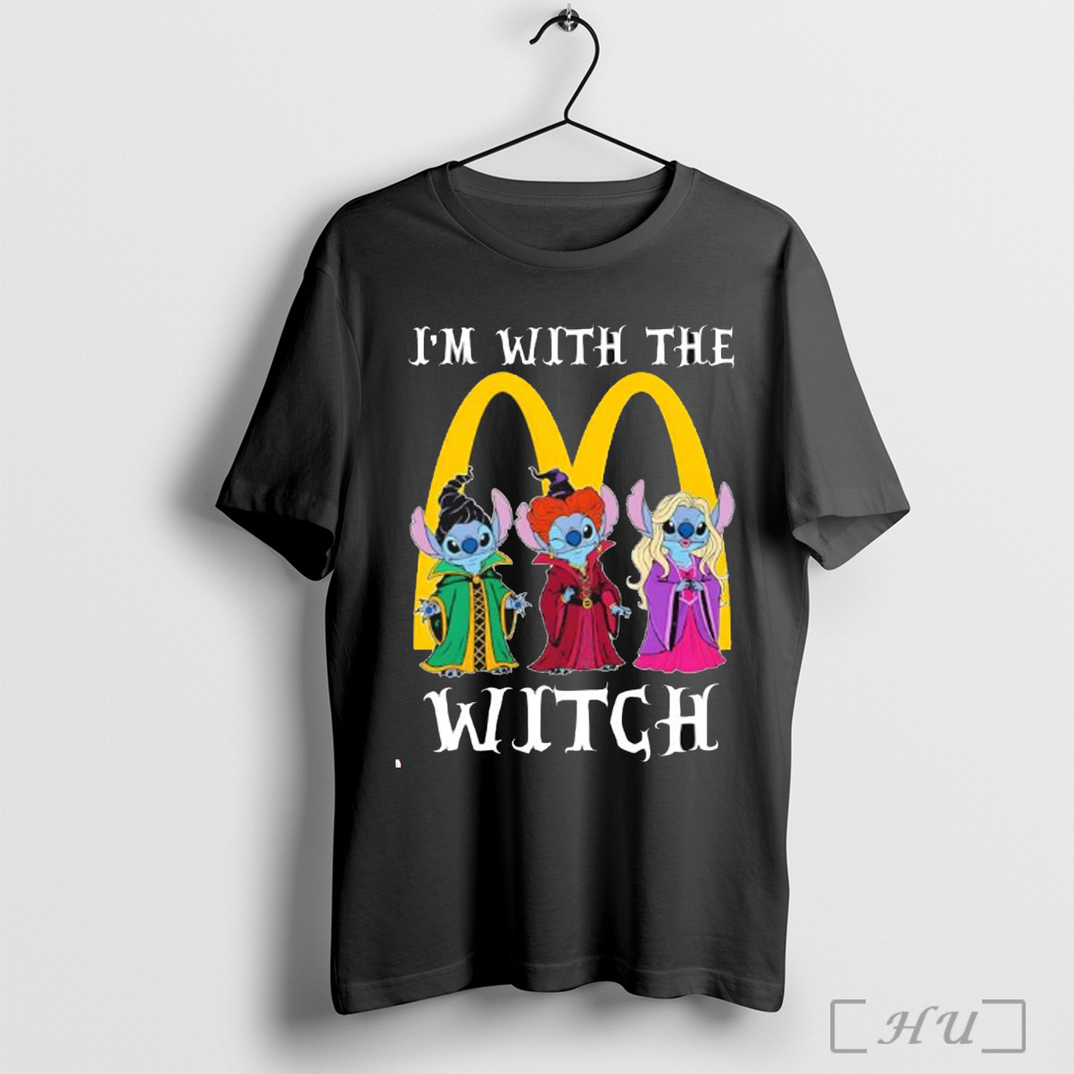 Officials Stitch And Hocus Pocus X Mcdonalds Im With The Witch Halloween T Shirt Sweatshirt
