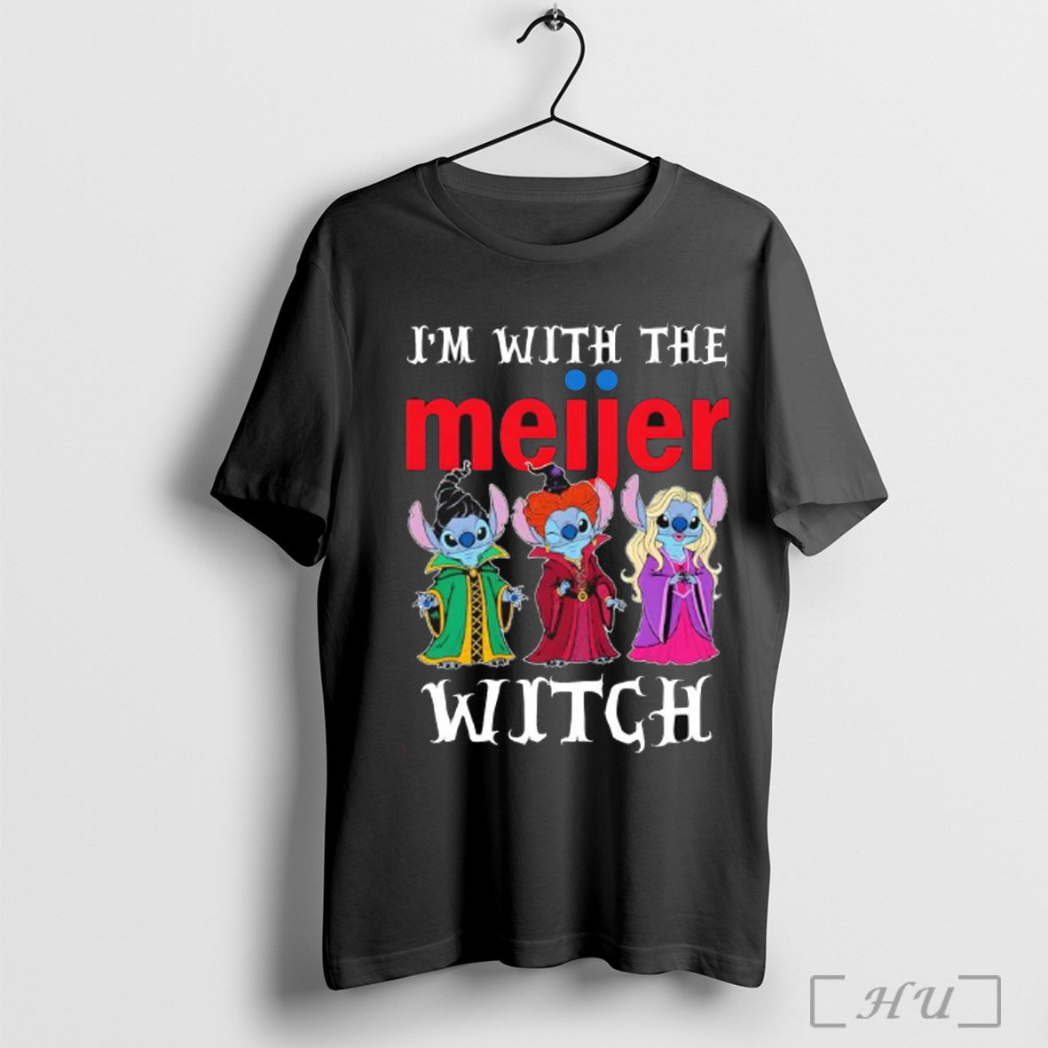 Officials Stitch And Hocus Pocus X Meijer Im With The Witch Halloween T Shirt Sweatshirt