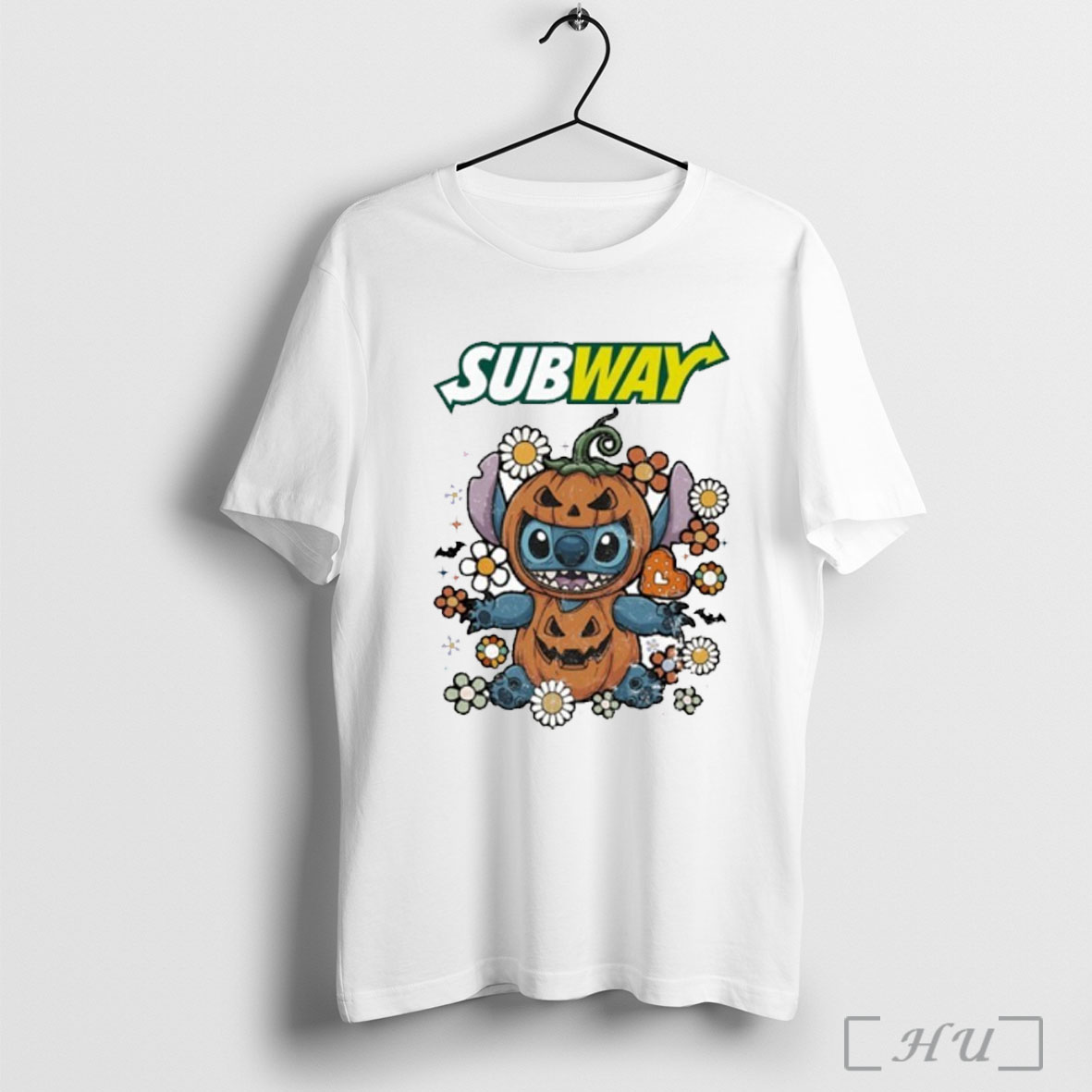 Officials Subway Stitch Halloween Pumpkin T Shirt Sweatshirt