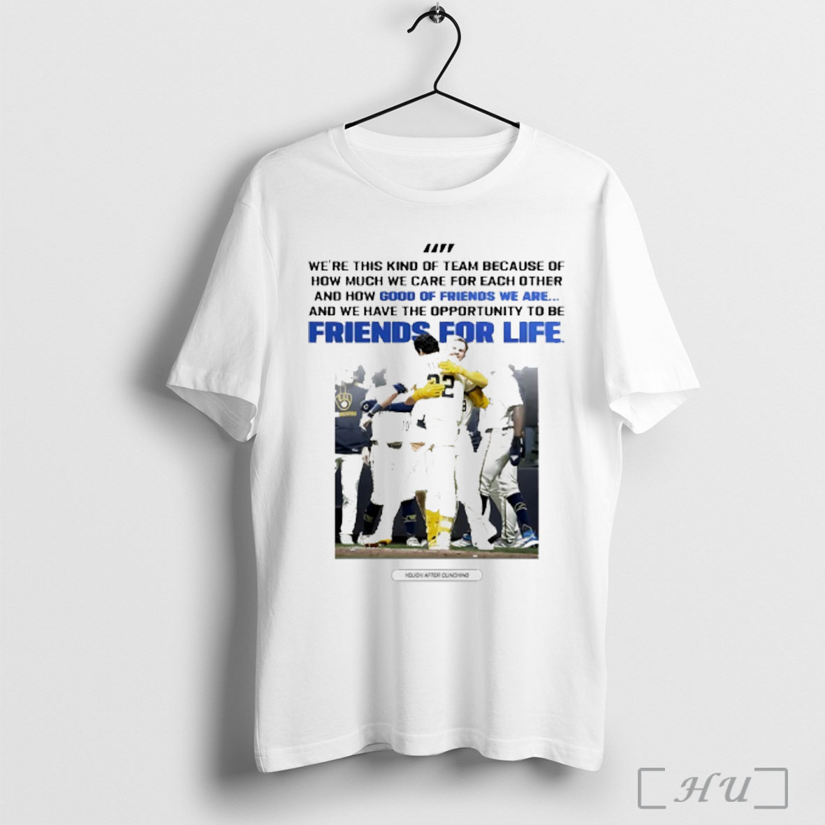 Officials The Power Of Friendship Yelich After Clinching Milwaukee Brewers T Shirt Sweatshirt