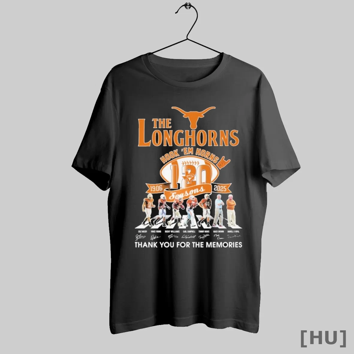 Officials The Texas Longhorns 1906 2025 120th Anniversary Season Hook Em Horns Thank You For The Memories Abbey Road Signatures T Shirt Sweatshirt