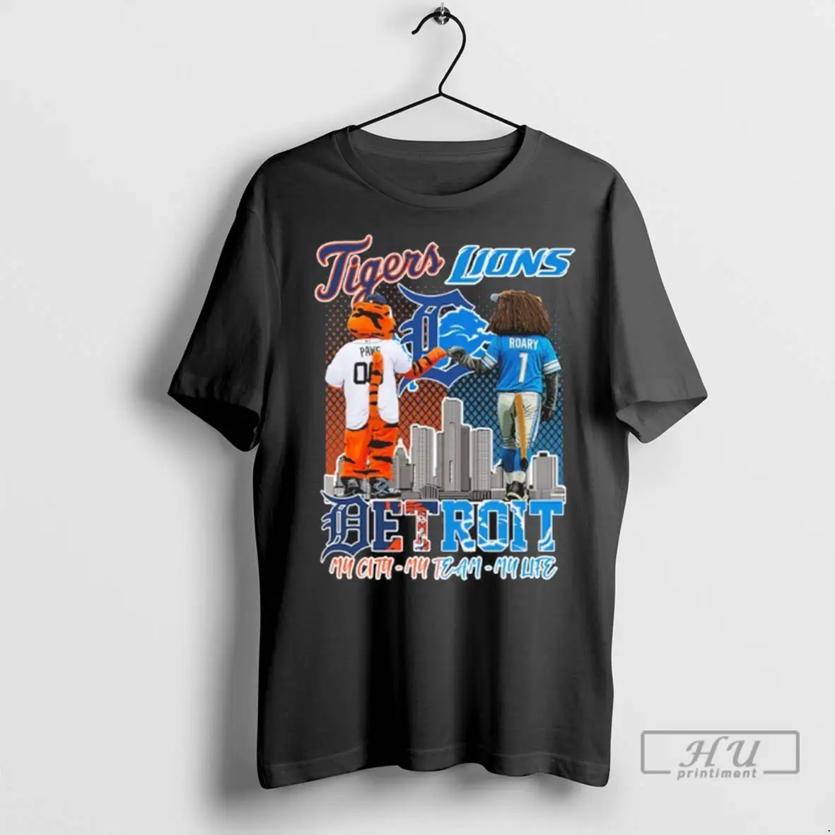 Officials Tigers And Lions Detroit My City My Team My Life T Shirts Sweatshirt