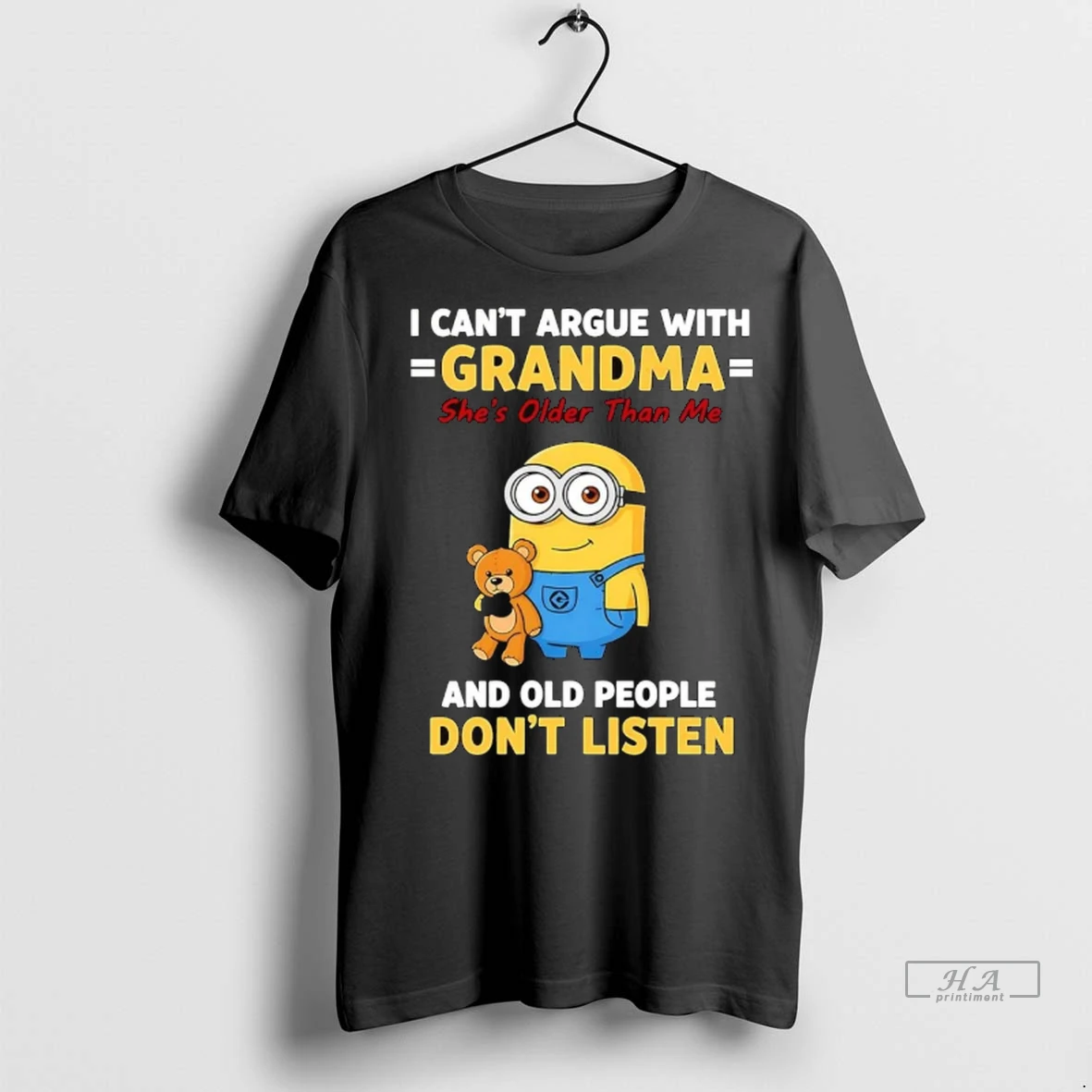 Officials Trendy Minion I Cant Argue With Grandma And Old People Dont Listen Shirt Sweater