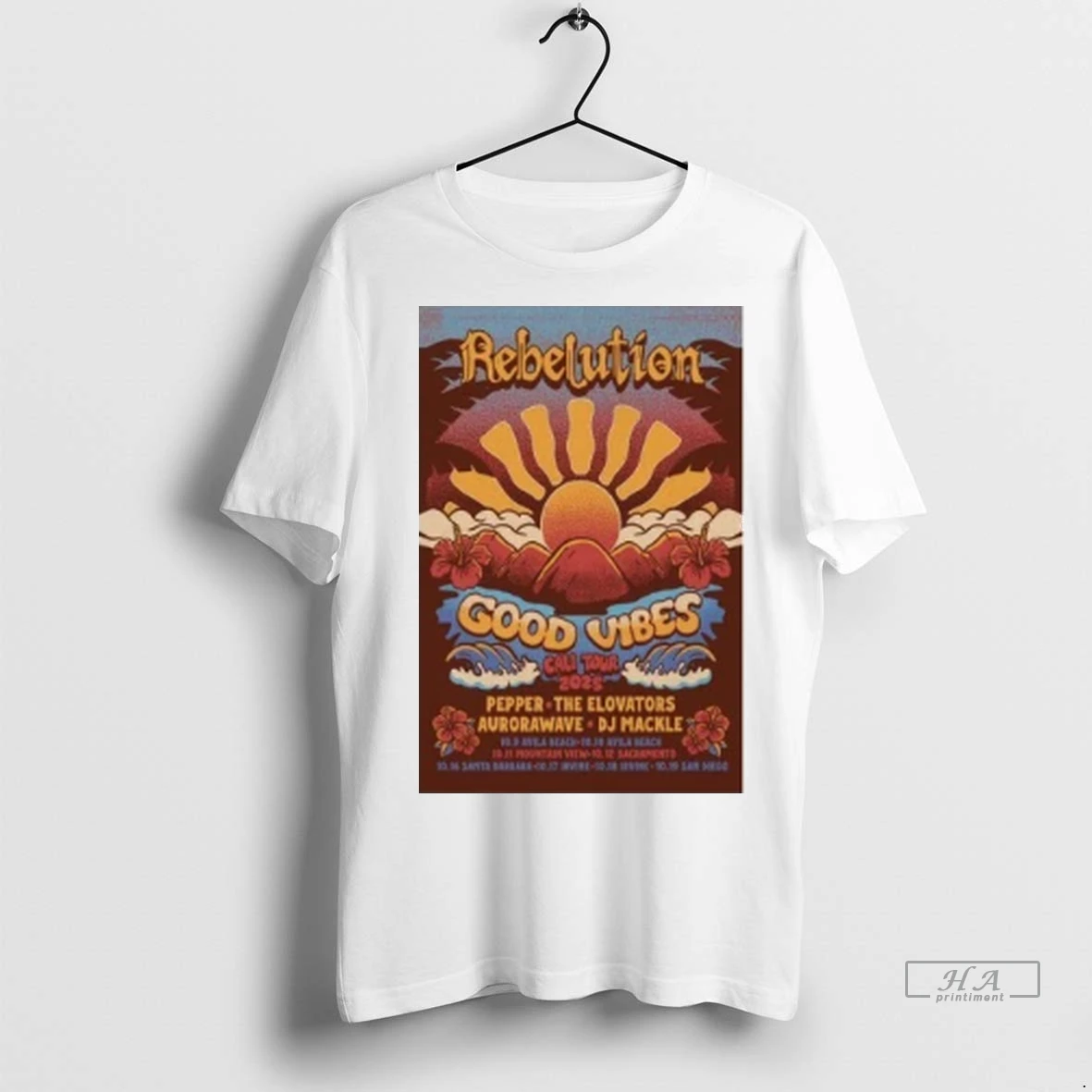 Officials Trendy Rebelution Good Vibes Cali Tour 2025 Shirt Sweater