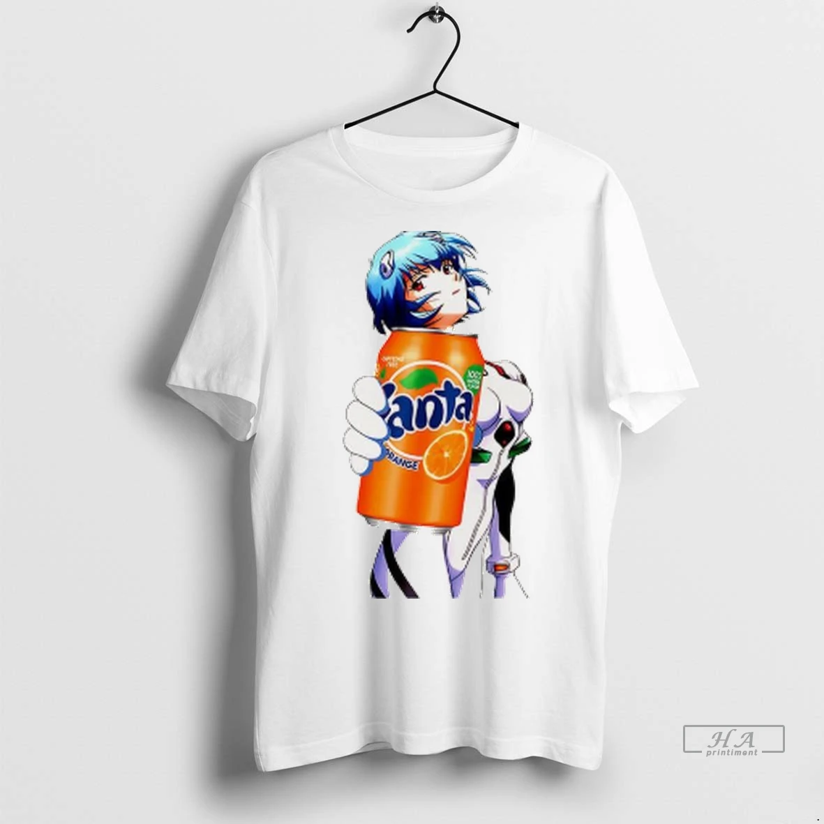 Officials Trendy Rei Ayanami Fanta Orange Neon Genesis Evangelion Anime Shirt Sweater