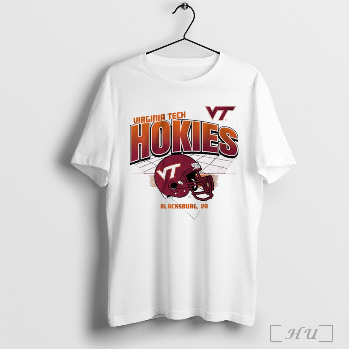 Officials Virginia Tech Hokies Football Ncaa Blacksburg Va Helmet Grid T Shirt Sweatshirt