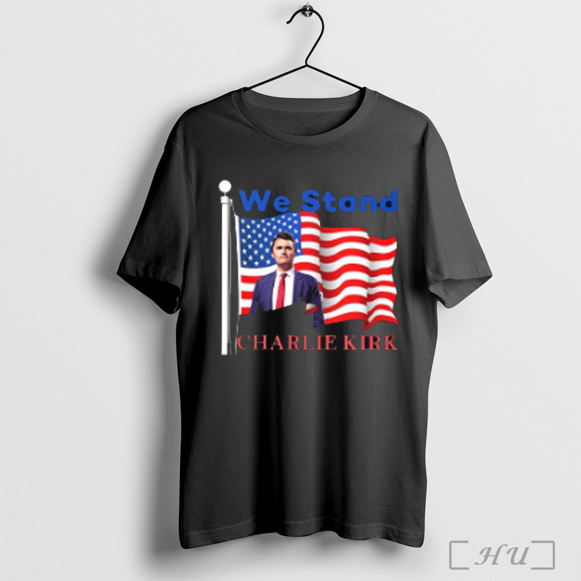 Officials We Stand With Charlie Kirk American Flag T Shirt Sweatshirt Png