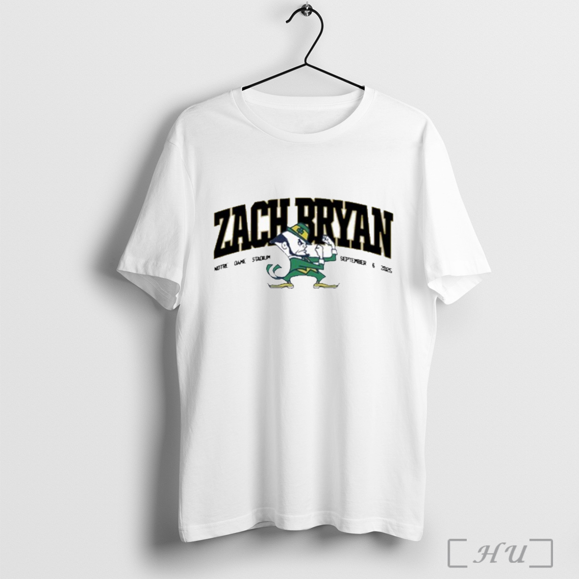 Officials Zach Bryan Notre Dame Fighting Irish 09 06 2025 Stadium Mascot T Shirt Sweatshirt