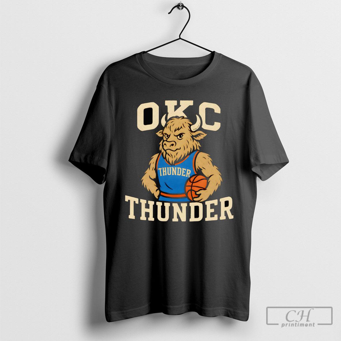 Okc Thunder Mascot Retro Shirt Tee Hoodie
