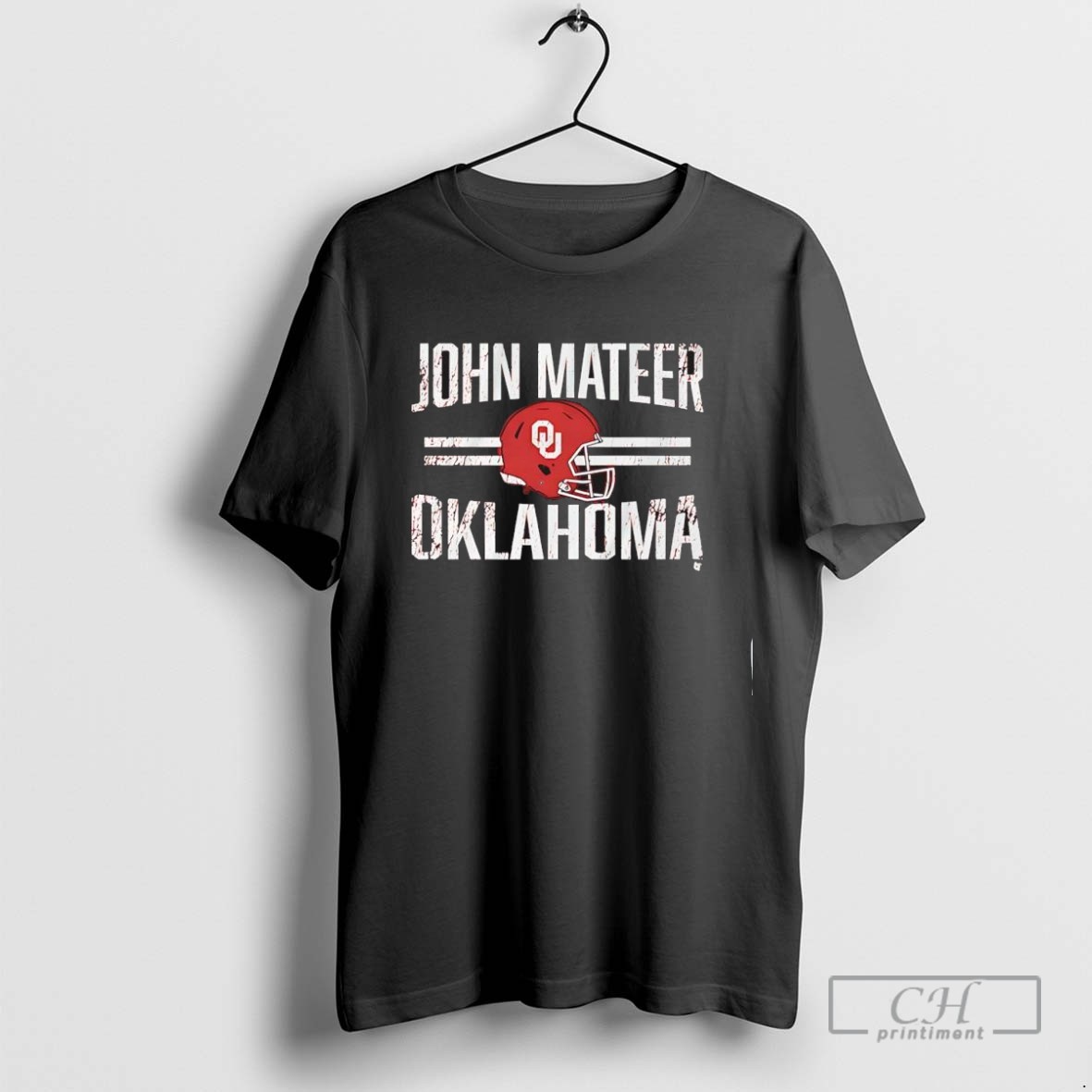 Oklahoma Football John Mateer Helmet Hero T Shirt