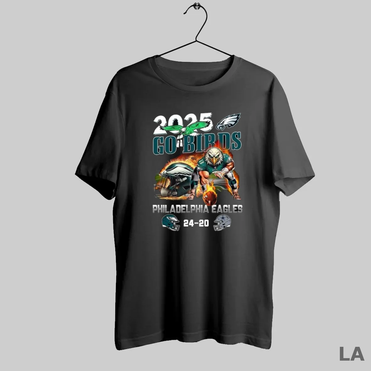 Original 2025 Go Birds Philadelphia Eagles 24 20 Dallas Cowboys T Shirt Shirt