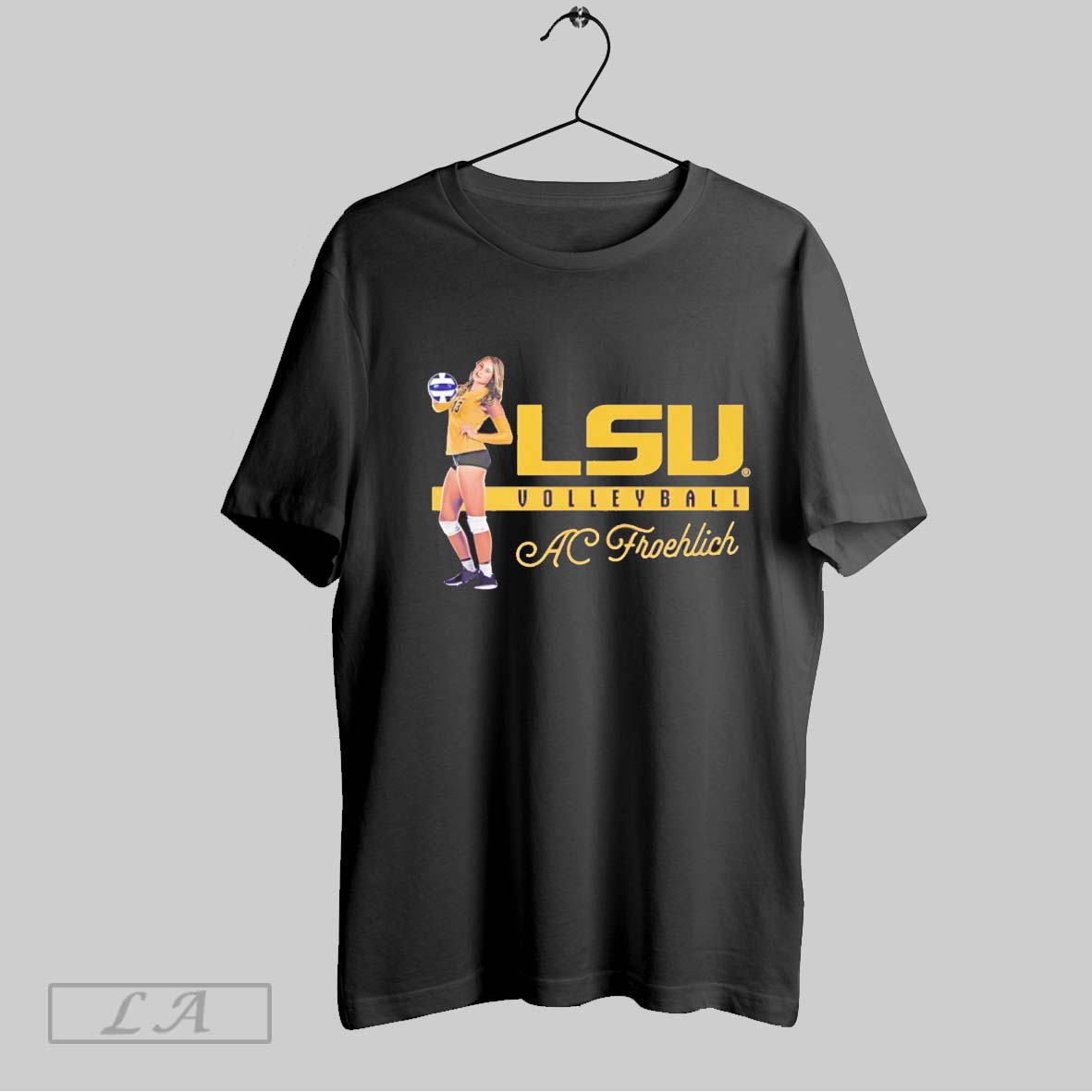 Original Ac Froehlich Lsu Tigers Volleyball Player Graphic Shirt