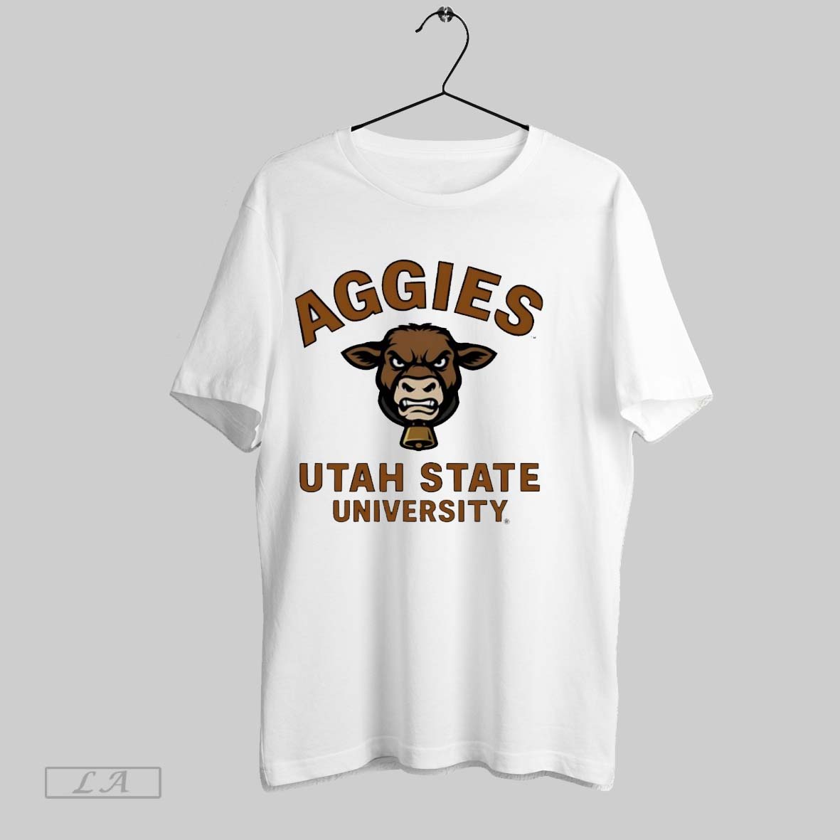 Original Aggies Utah State University Mascot Big Head Shirt
