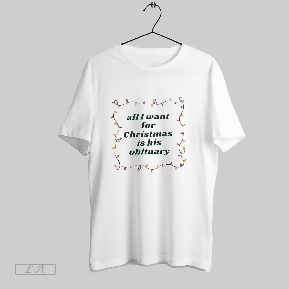 Original All I Want For Christmas Is His Obituary Shirt