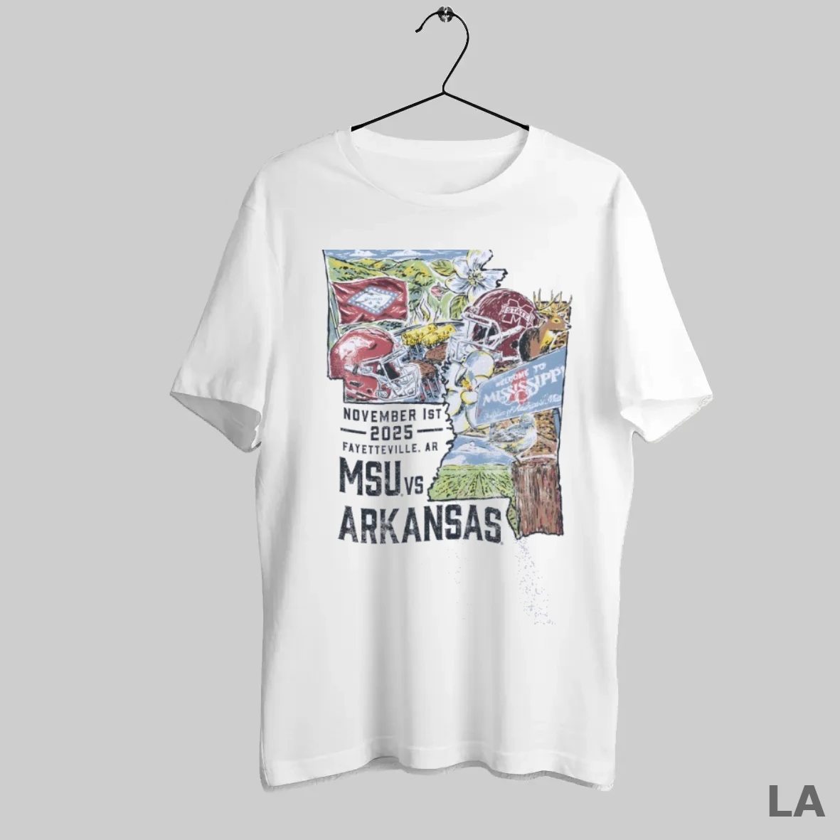 Original Arkansas Razorbacks Vs Mississippi State Bulldogs State Game Day 2025 T Shirt