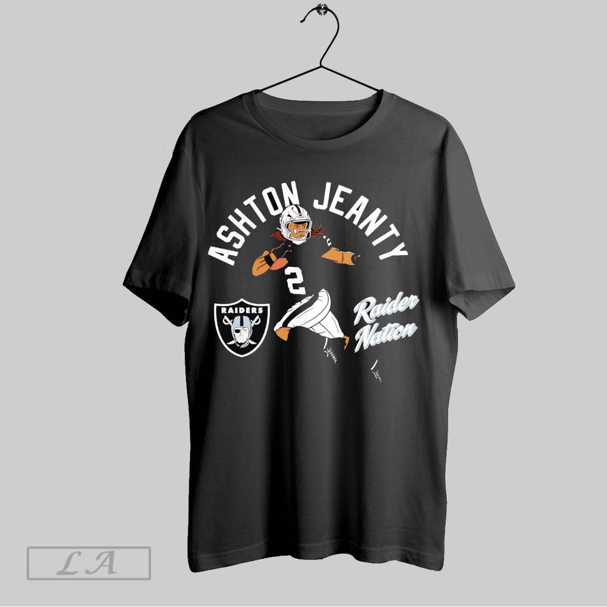 Original Ashton Jeanty Illustrative Running Raiders Shirt