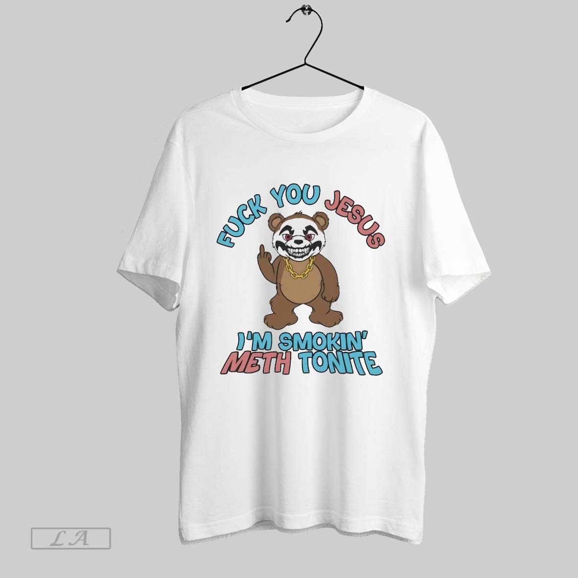 Original Bear Fuck You Jesus Im Smokin Meth Tonite Shirt