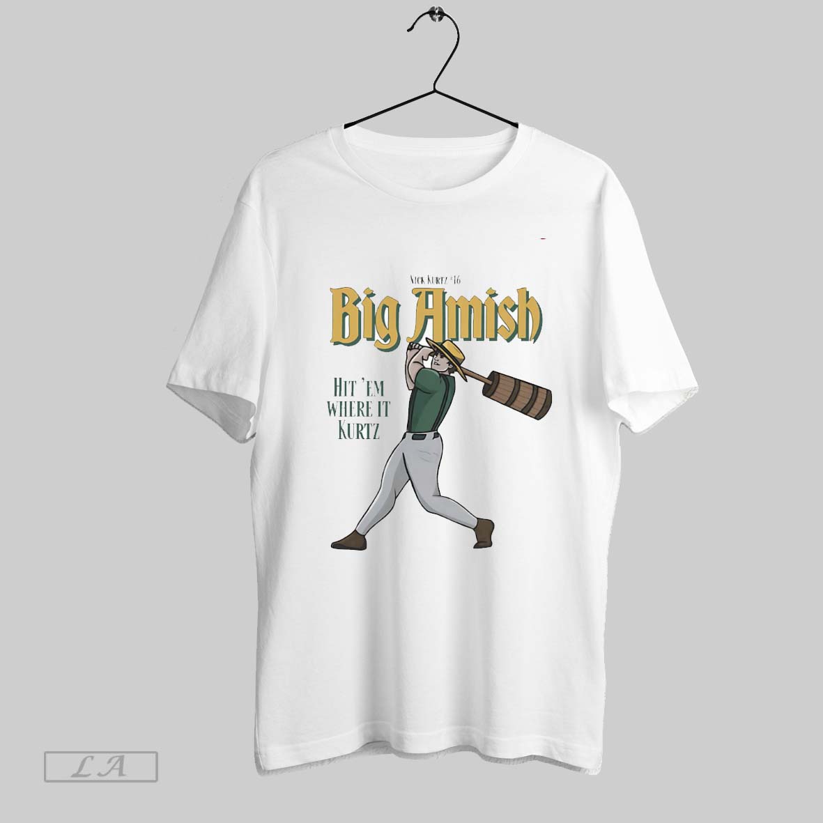 Original Big Amish Hit Em Where It Kurtz Shirt
