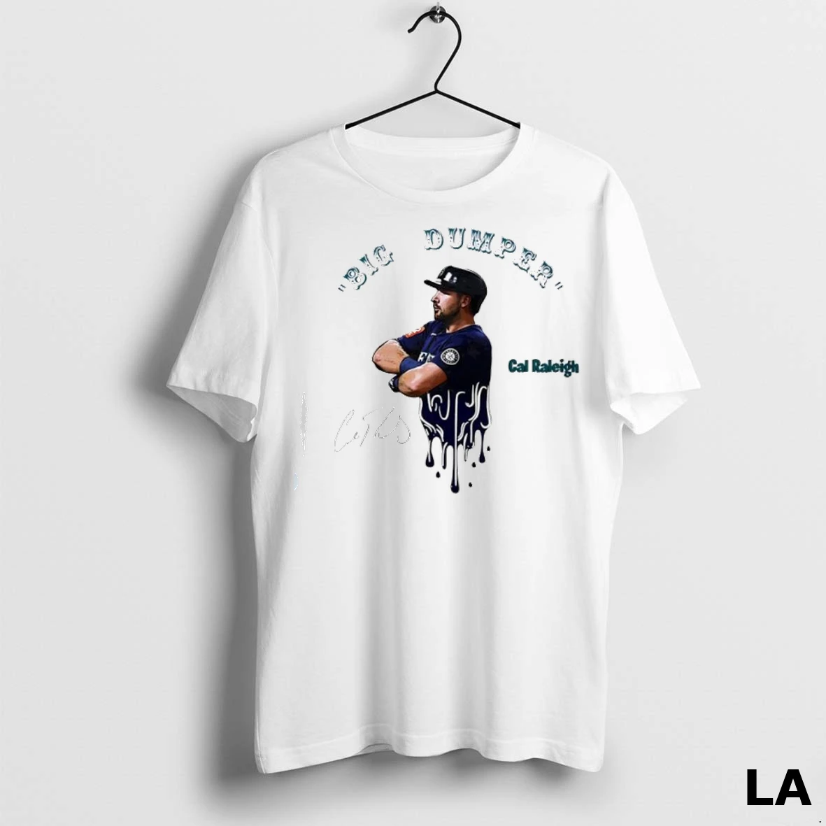 Original Big Dumper Cal Raleigh Signature Seattle Mariners Graphic Ladies Shirt