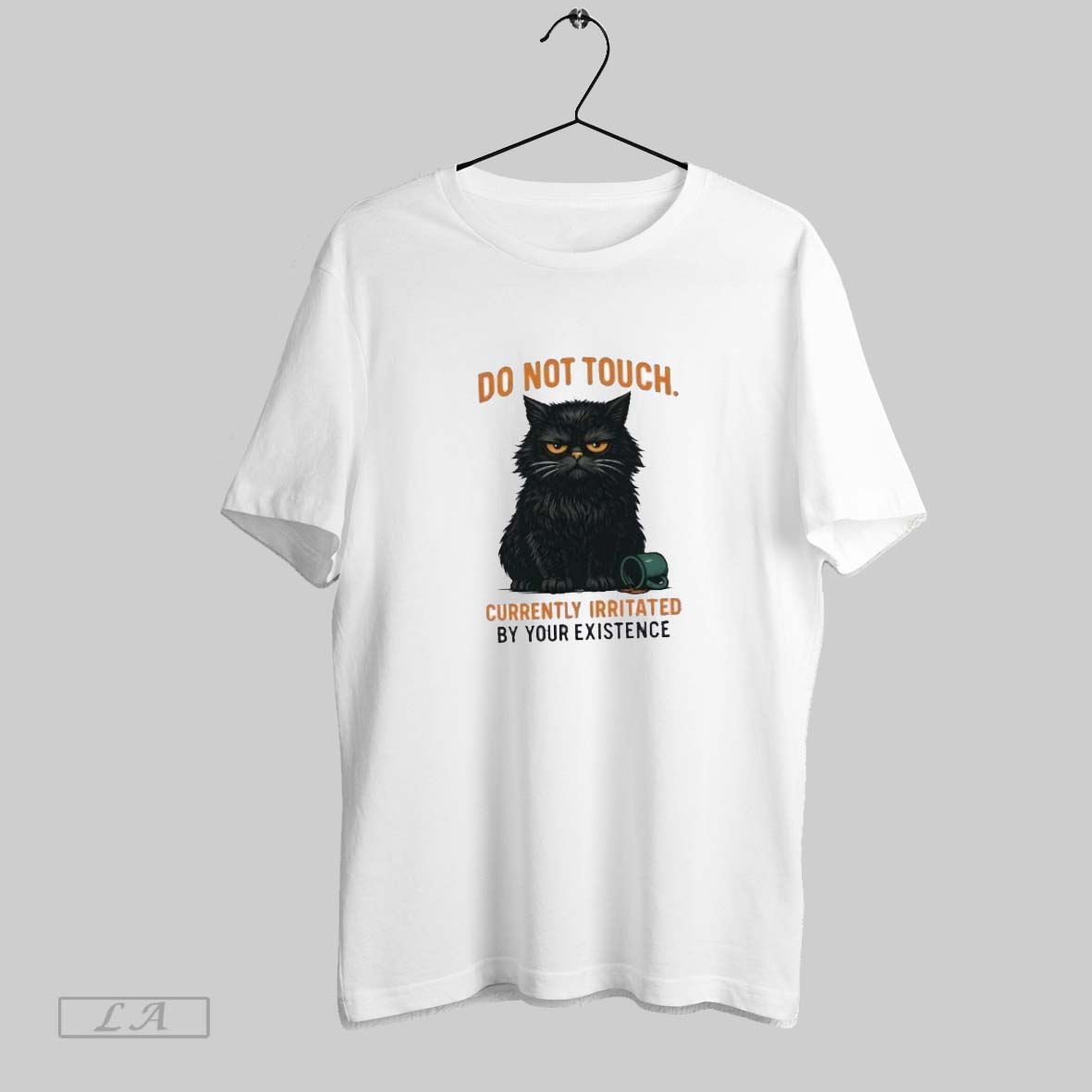 Original Black Cat Do Not Touch Currently Irritated By Your Existence Shirt