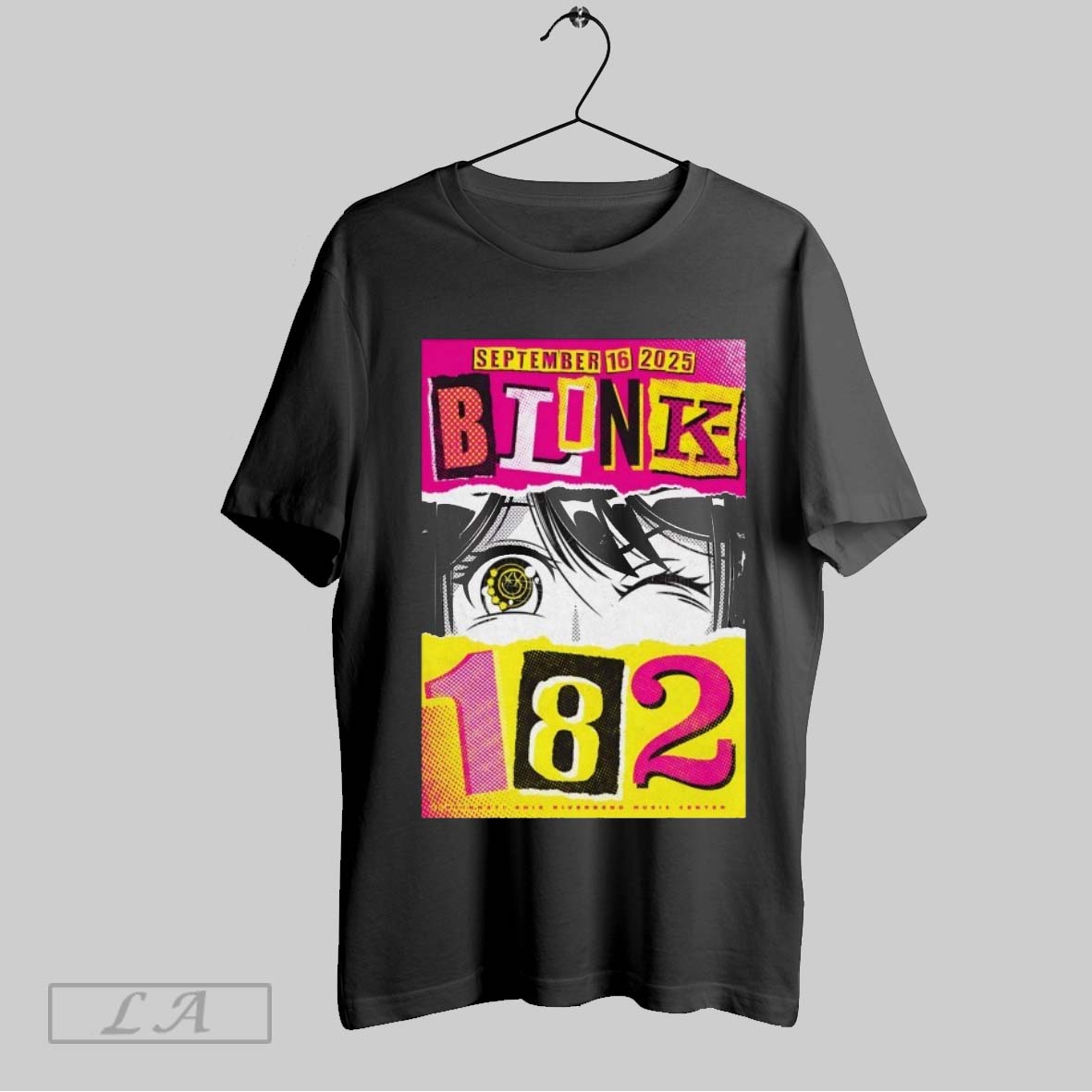 Original Blink 182 Sep 16 2025 Riverbend Music Center Cincinnati Oh Anime Eyes Shirt