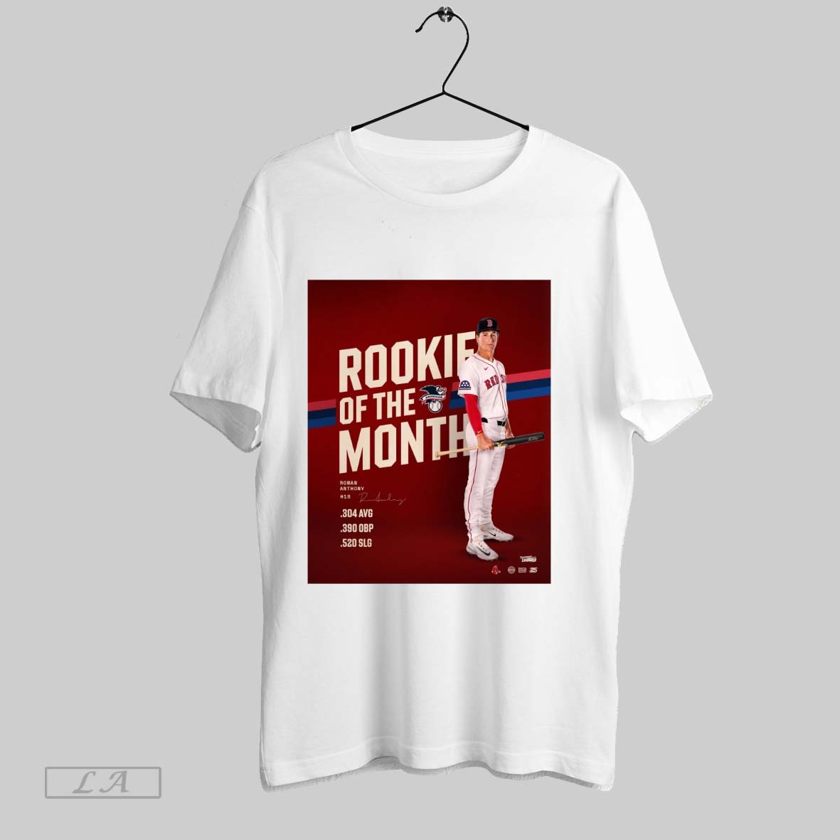 Original Boston Red Sox Anthony American League Rookie Of The Month August 2025 Signature Poster Shirt
