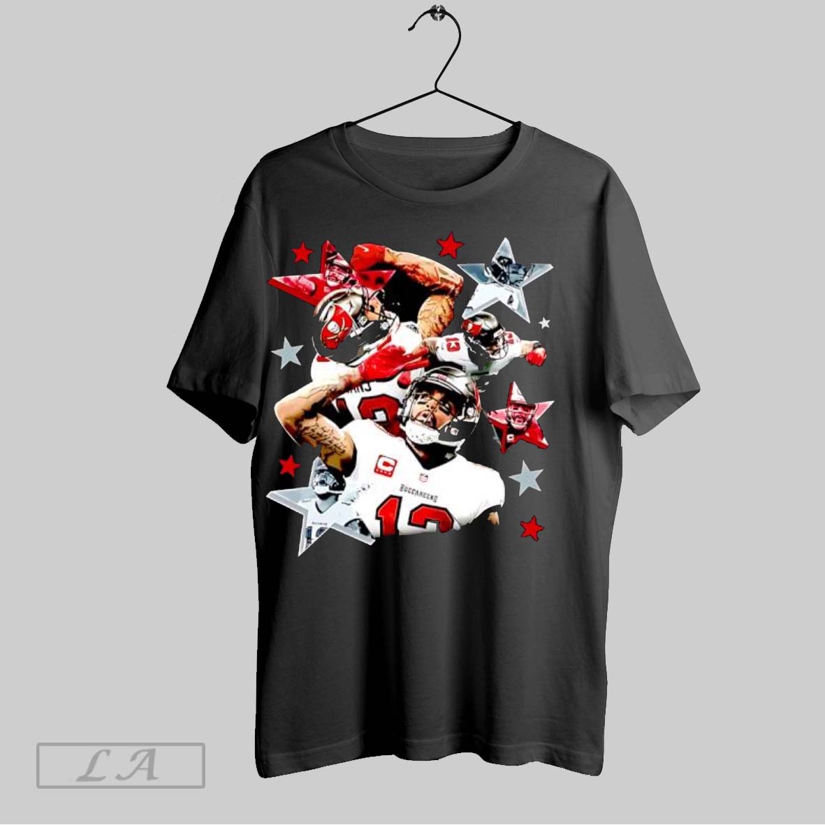 Original Buccaneers Red And Pewter Stars Football Team Shirt