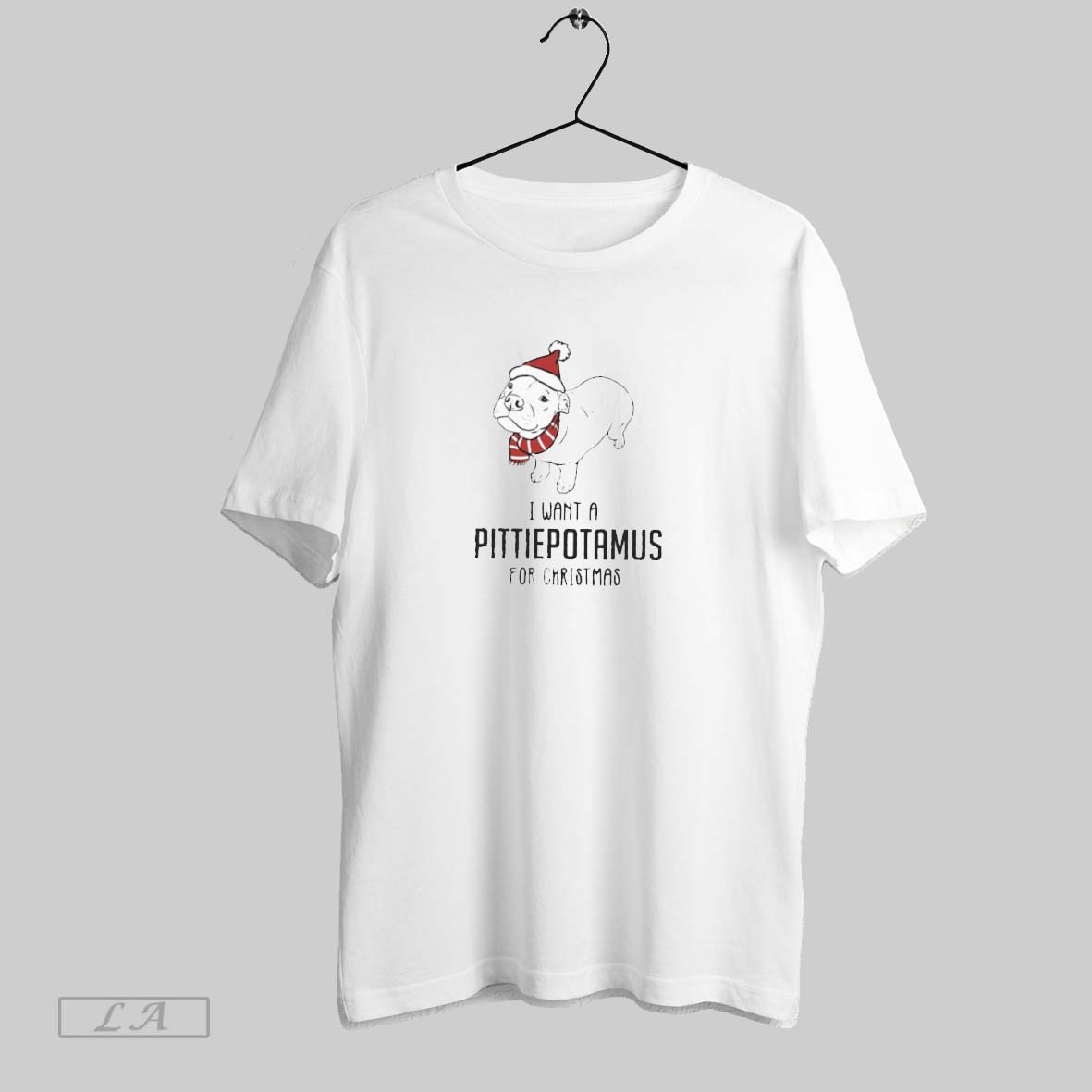 Original Bulldog I Want A Pittie Potamus For Christmas Shirt