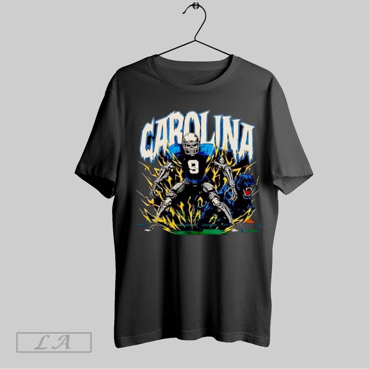Original Carolina Panthers Skeleton Football Player Number 9 Shirt