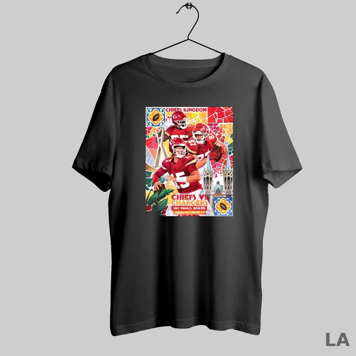Original Chiefs Kingdom 2025 Chargers Vs Chiefs Sao Paulo Game T Shirt Shirt