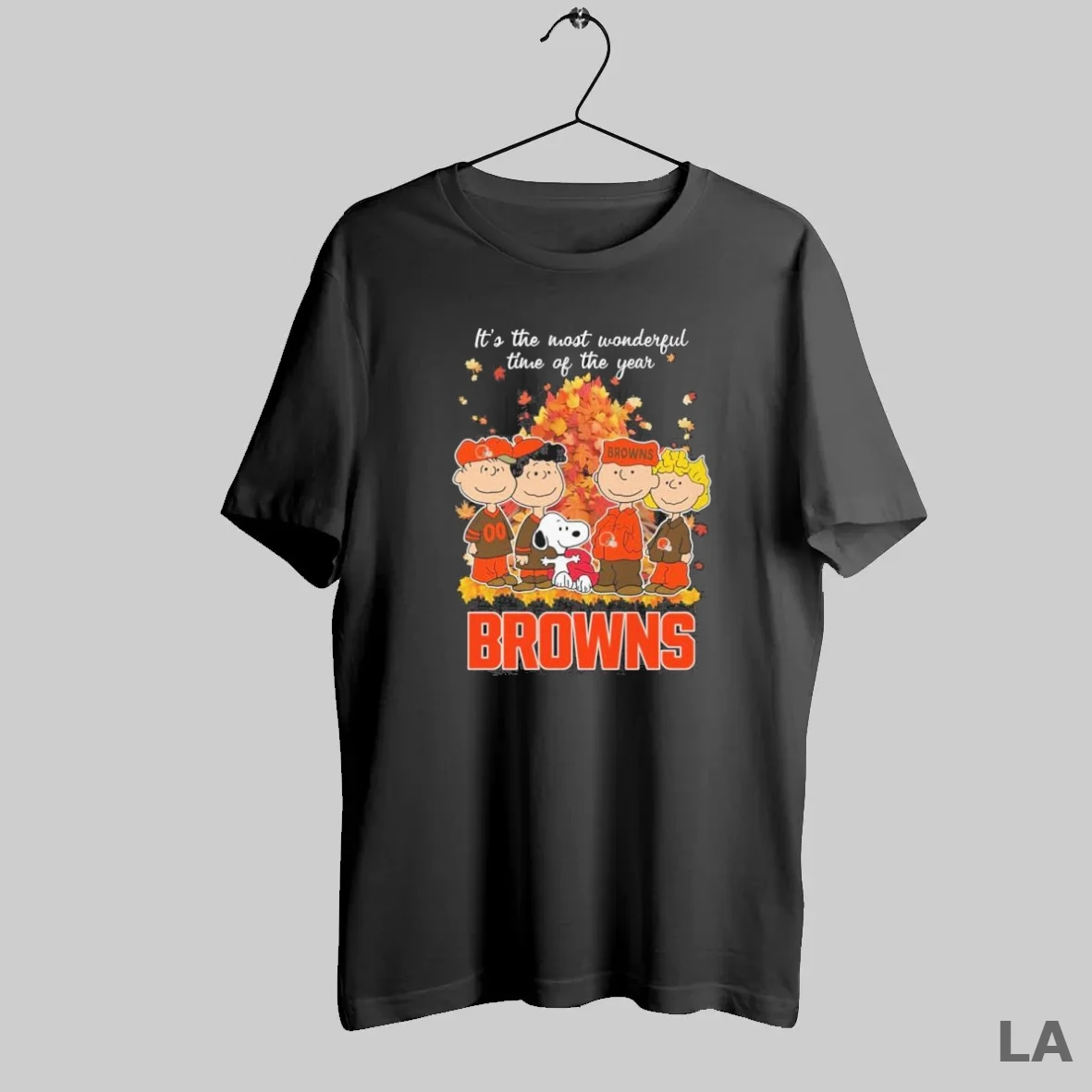 Original Cleveland Browns And Peanuts Character Its The Most Wonderful Time Of The Year T Shirt Shirt
