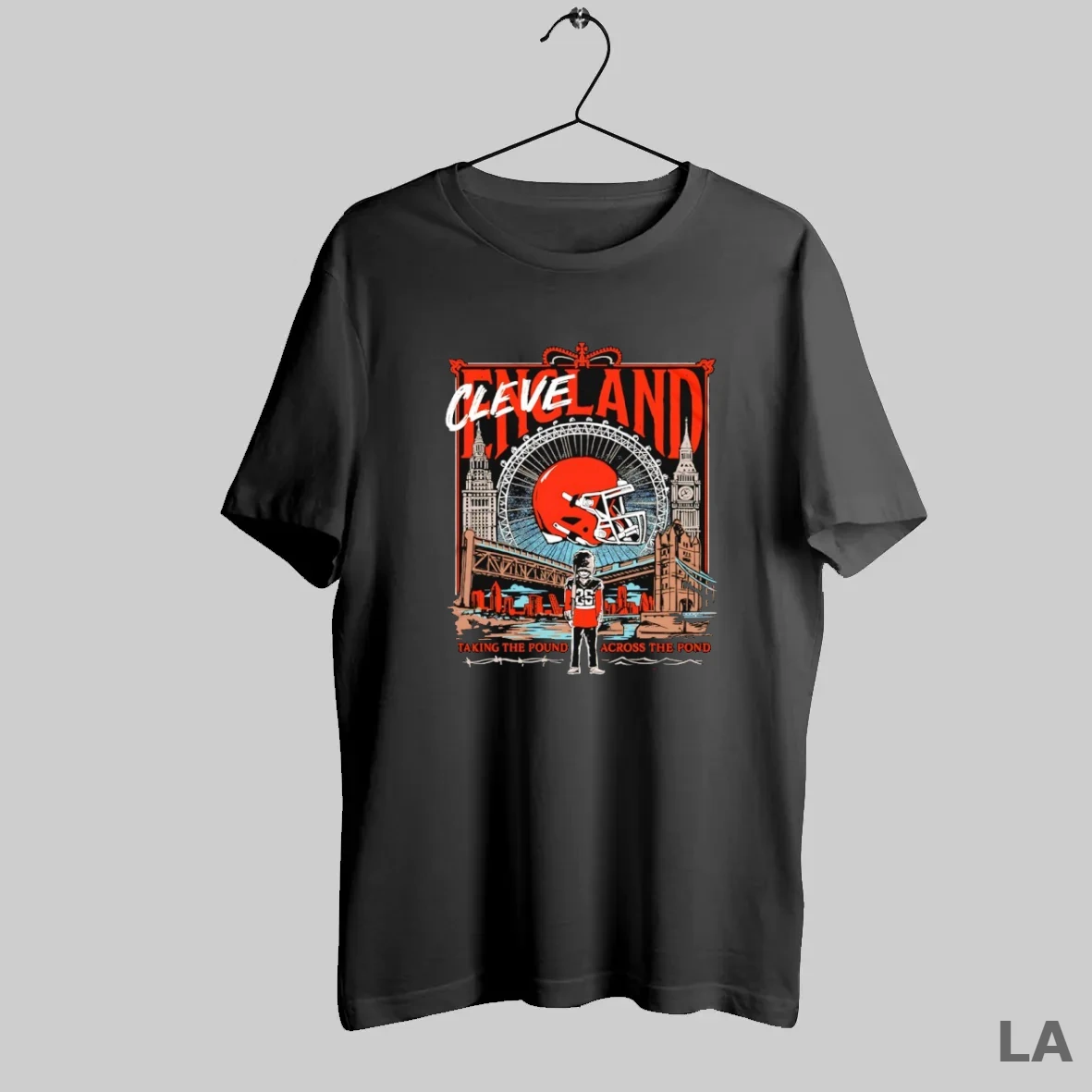 Original Cleveland Browns Football Taking The Pound Across The Pond Helmet T Shirt
