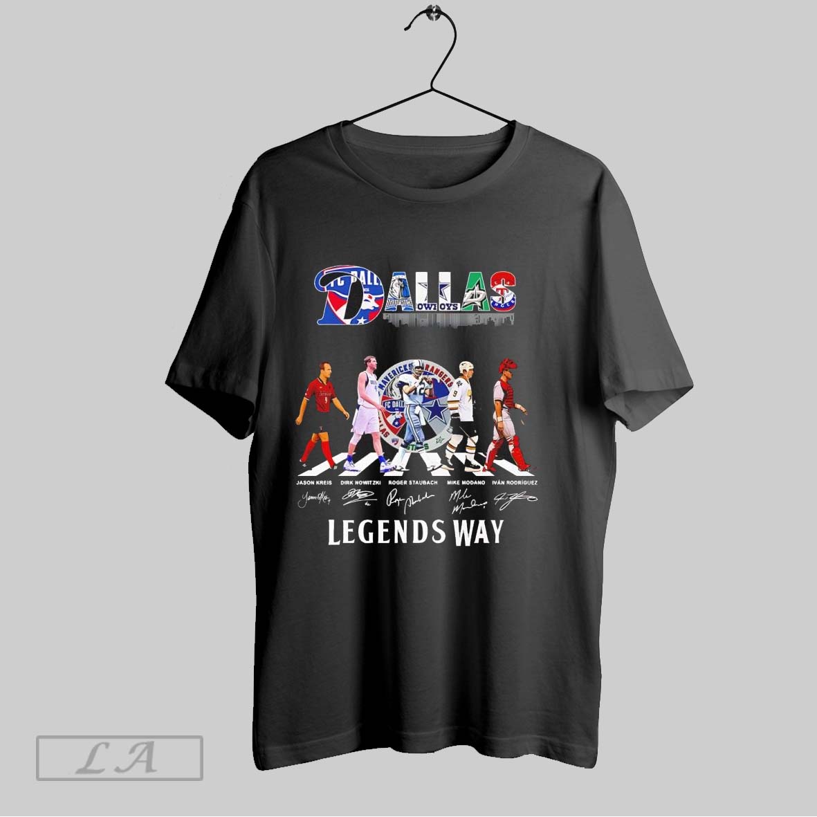 Original Dallas Sports Teams Cross The Legend Way Signature Shirt