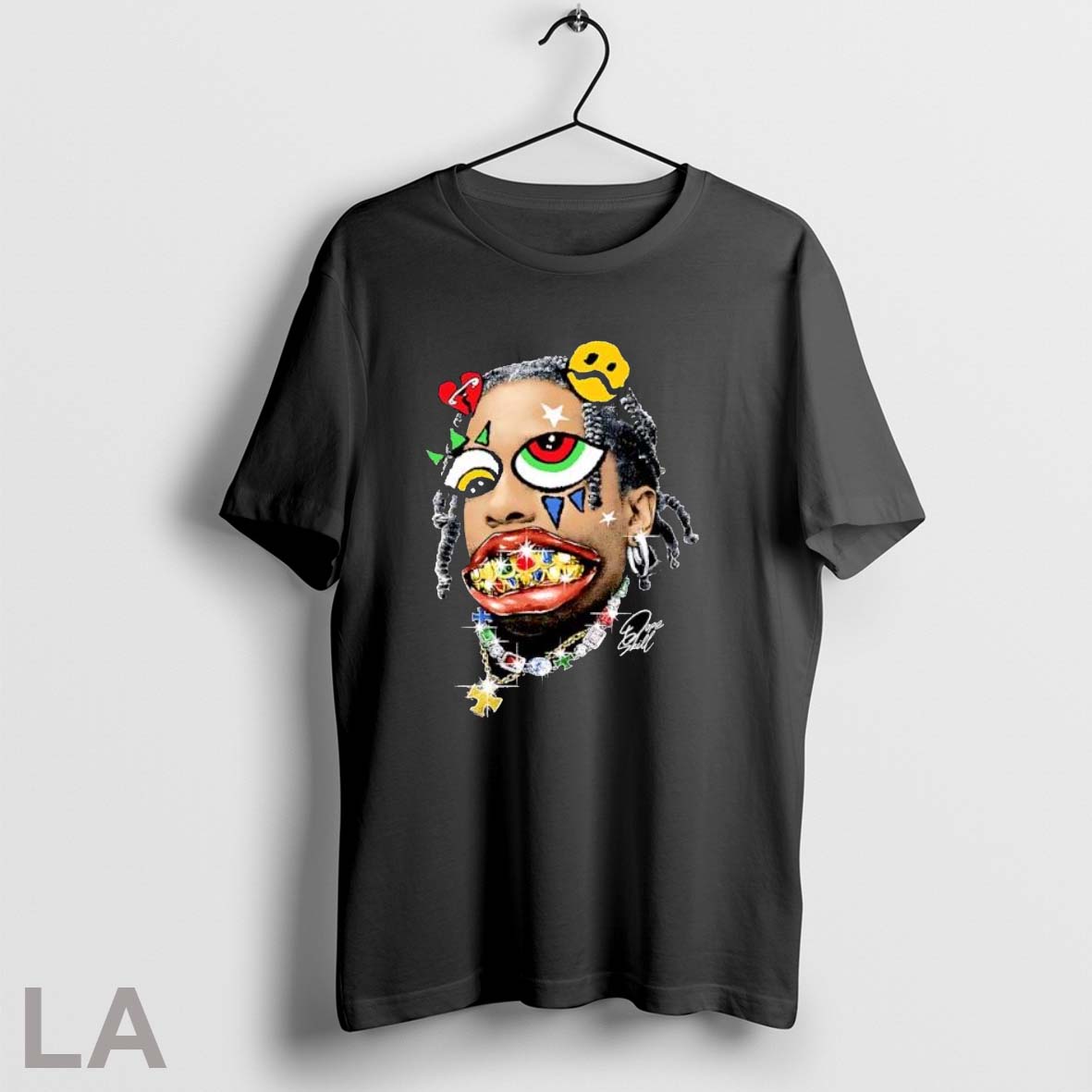 Original Dope Skill Cartoon Face With Gold Grills Shirt