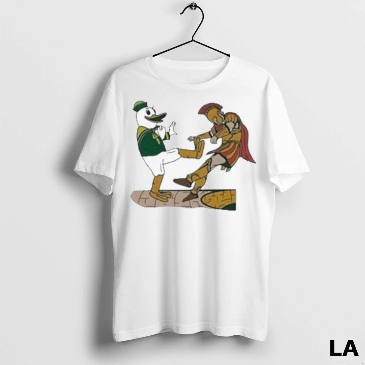 Original Ducks Or Kick Trojan Usc Mascot Shirt