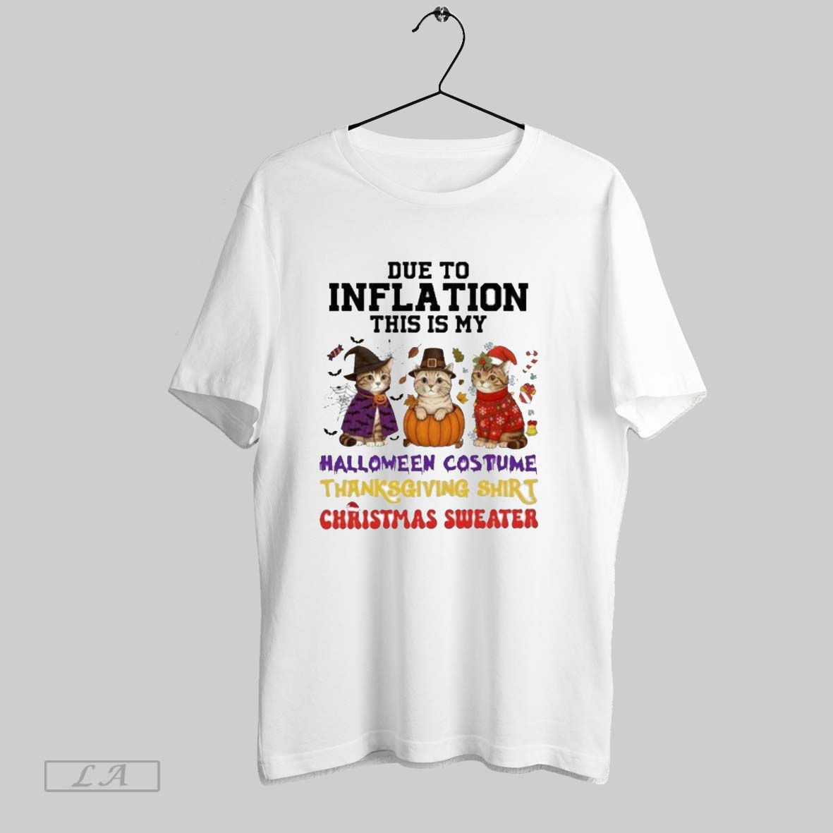 Original Due To Inflation This Is My Cats Halloween Costume Shirt