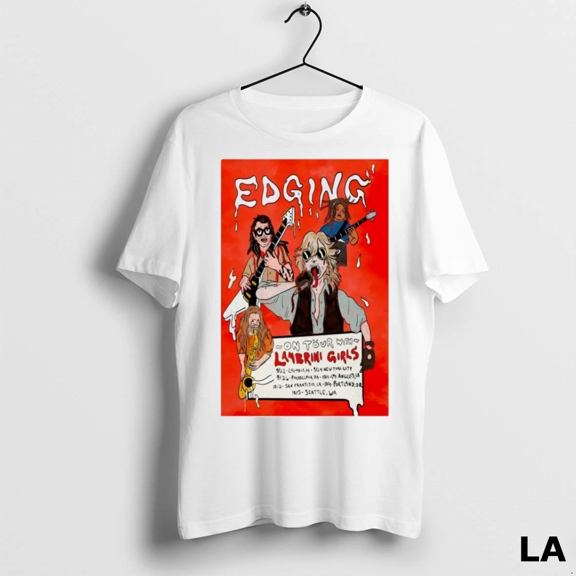 Original Edging Lambrini Girls On Tour 2025 Dates Shirt