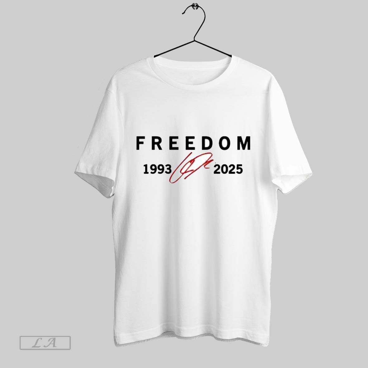 Original Freedom Red Signature 1993 2025 Charlie Kirk Tribute Faith Christian Shirt