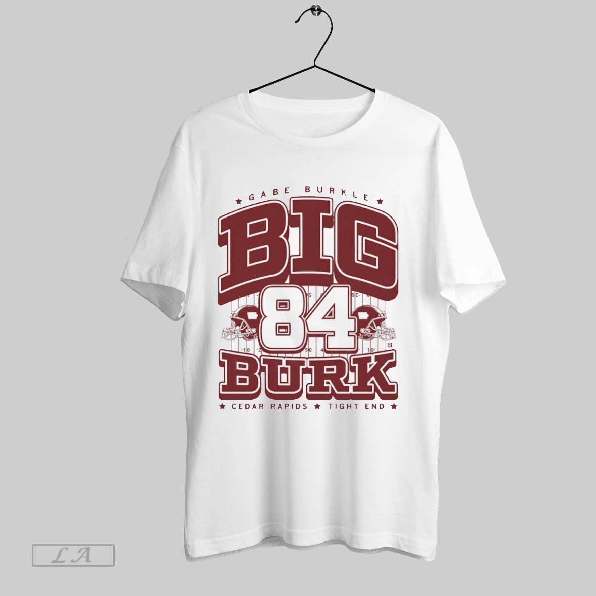 Original Gabe Burkle Big Burk 84 Cedar Rapids Tight End Shirt