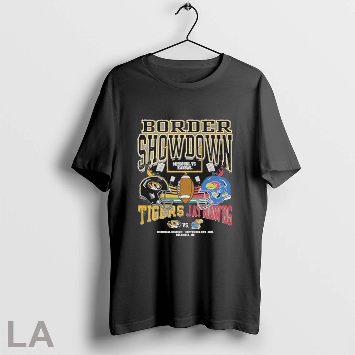 Original Gameday Missouri Vs Kansas September 6 2025 Duel Helmet Shirt